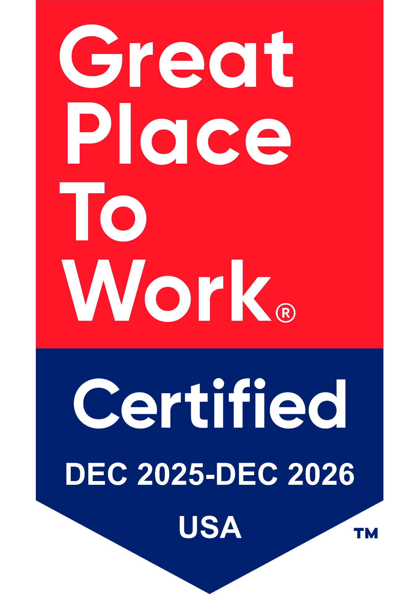 Certified Great Place to Work 2025