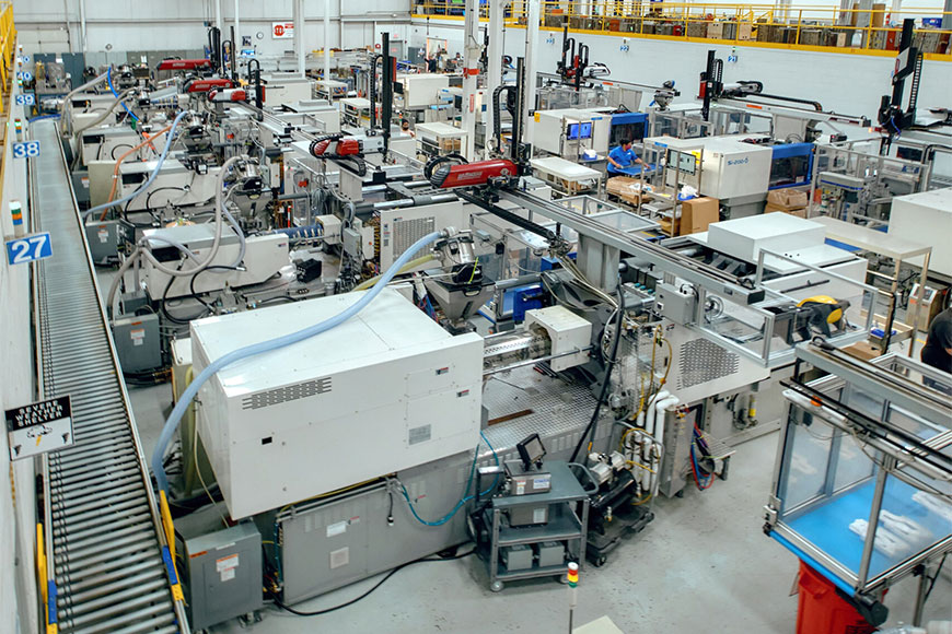 Custom Injection Molding - Precision injection molding with 100+ modern presses ranging from 35 to 1100 tons.